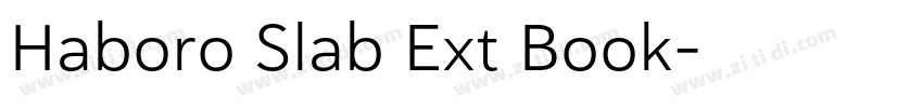 Haboro Slab Ext Book字体转换